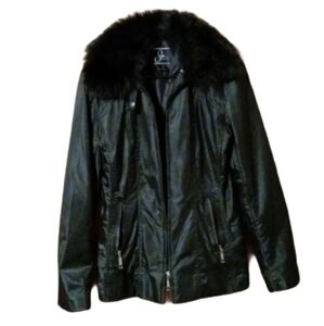 Vintage Sin Jacket faux fur collar  Small